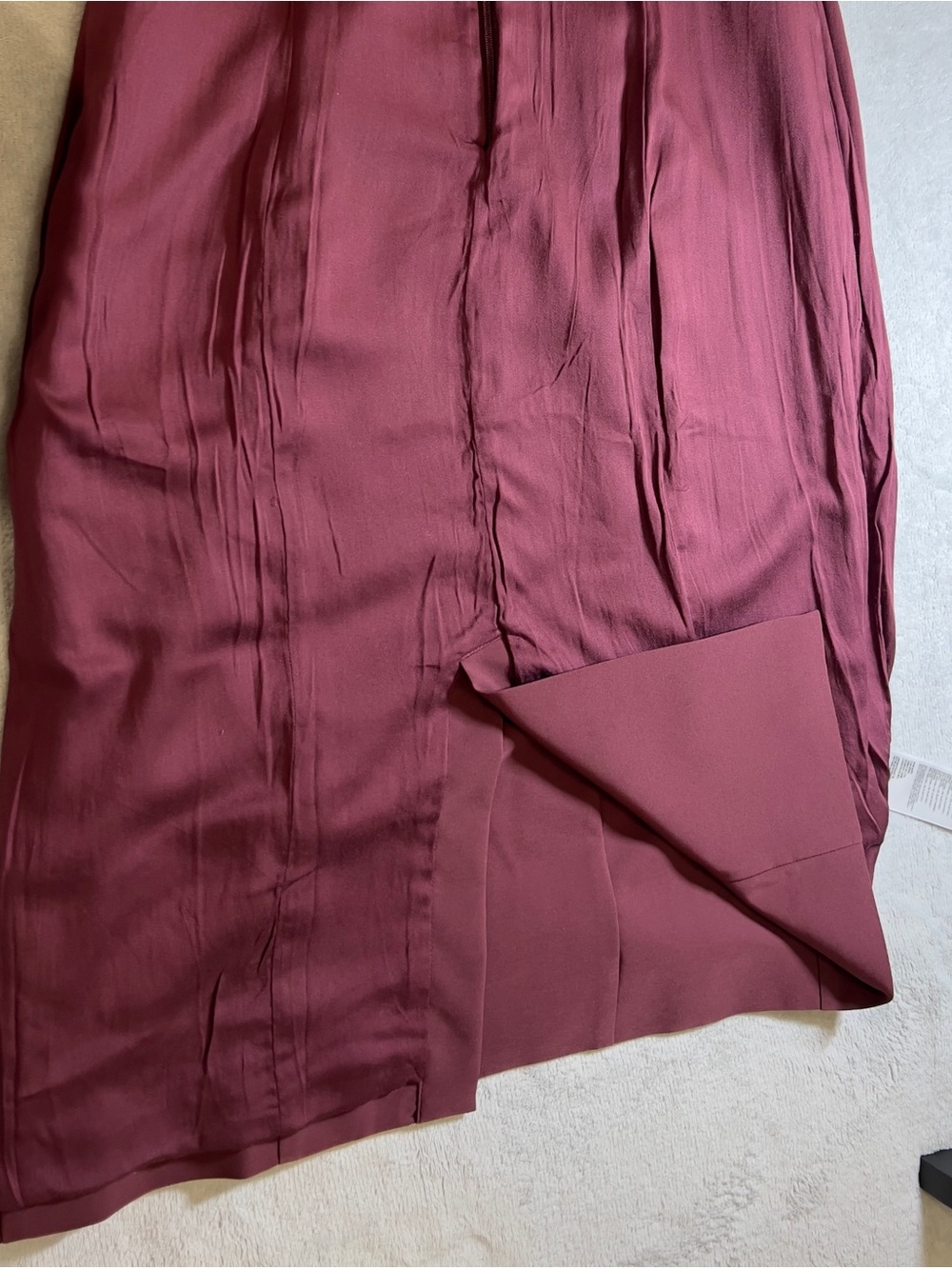 NWT! Anthropologie Halter Cutout Slim Midi Dress. M. Burgundy Retails for $168 - Picture 14 of 14